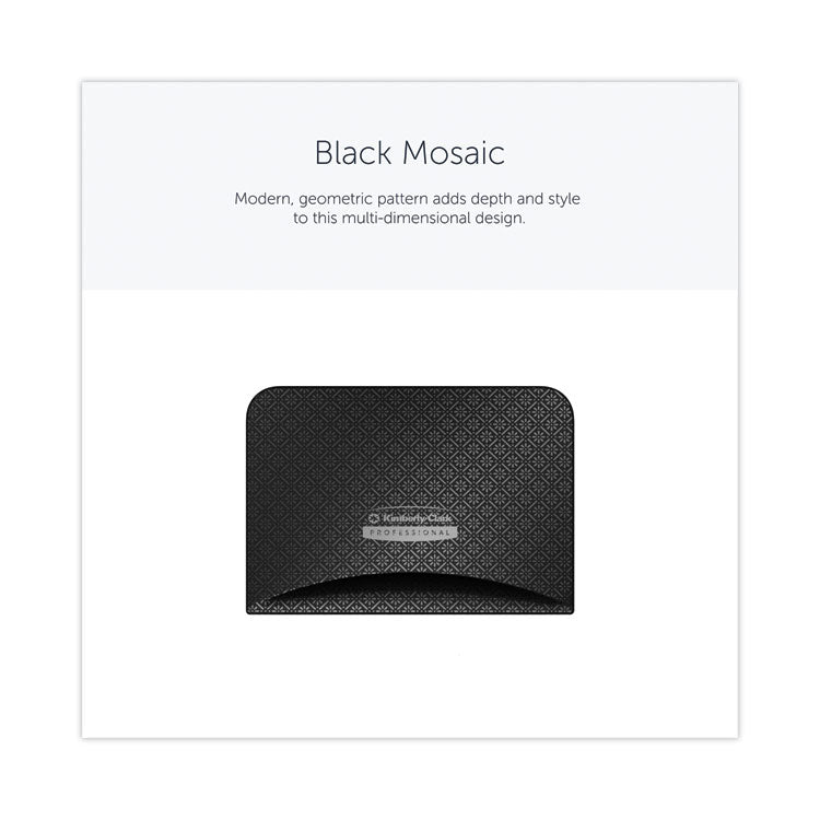 ICON Faceplate for Coreless Standard Roll Toilet Paper Dispenser, 4.25 x 6 x 1.5, Black Mosaic