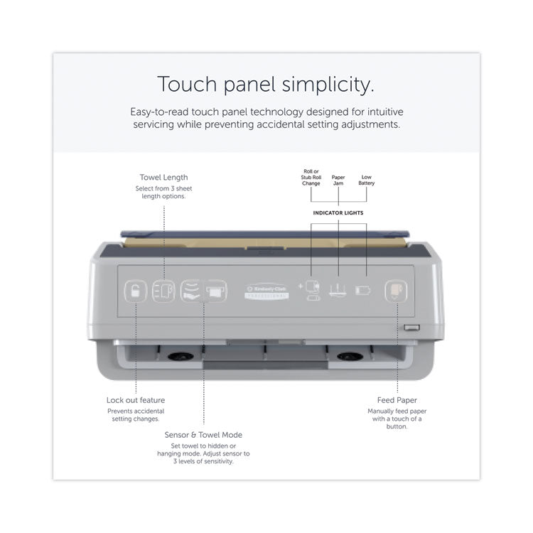 ICON Automatic Roll Towel Dispenser, 20.12 x 16.37 x 13.5, Brushed Gray