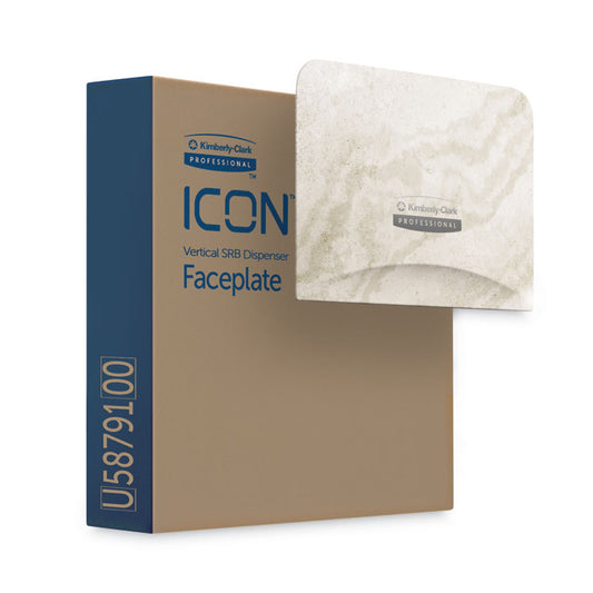 ICON Faceplate for Coreless Standard Roll Toilet Paper Dispenser, 4.25 x 6 x 1.5, Warm Marble