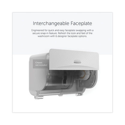 ICON Faceplate for Coreless Standard Roll Toilet Paper Dispenser, 3.56 x 12 x 1.5, White Mosaic