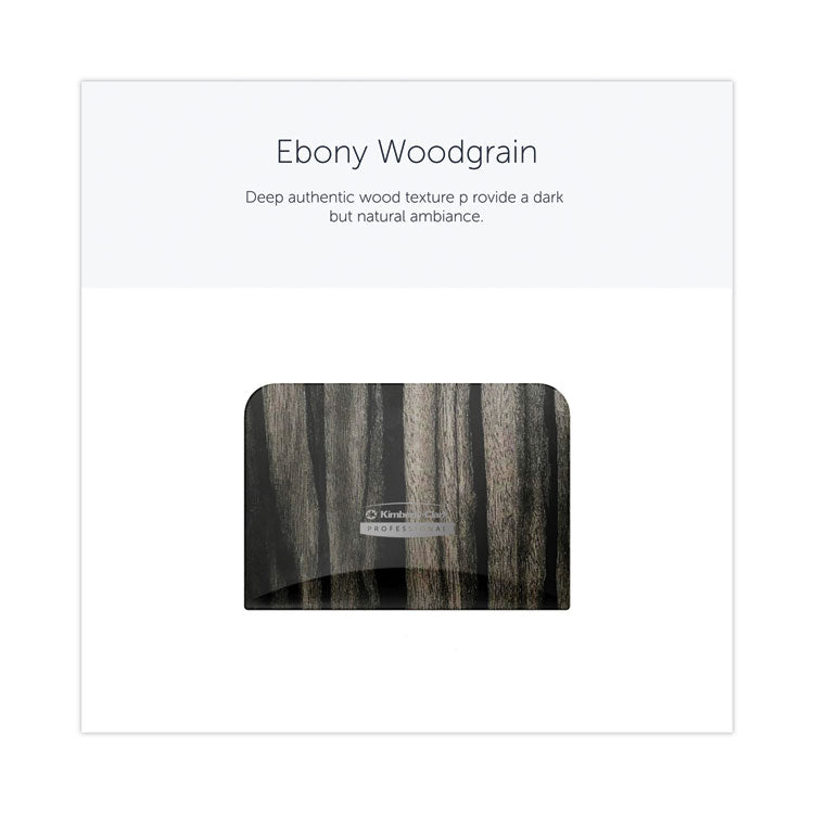 ICON Faceplate for Coreless Standard Roll Toilet Paper Dispenser, 4.25 x 6 x 1.5, Ebony Woodgrain