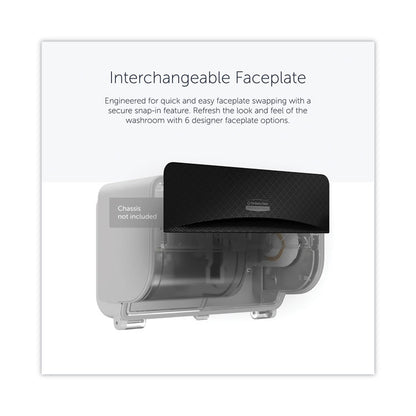 ICON Faceplate for Coreless Standard Roll Toilet Paper Dispenser, 3.56 x 12 x 1.5, Black Mosaic