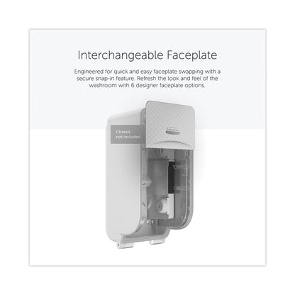 ICON Faceplate for Coreless Standard Roll Toilet Paper Dispenser, 4.25 x 6 x 1.5, Silver Mosaic
