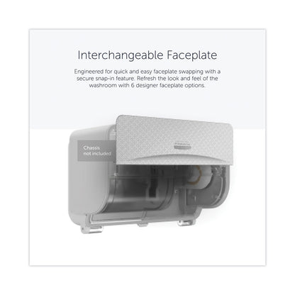 ICON Faceplate for Coreless Standard Roll Toilet Paper Dispenser, 3.56 x 12 x 1.5, Silver Mosaic