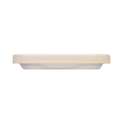 ECOSAVE Tableware, Plate, Sugarcane, 6.75" dia, White, 30/Pack