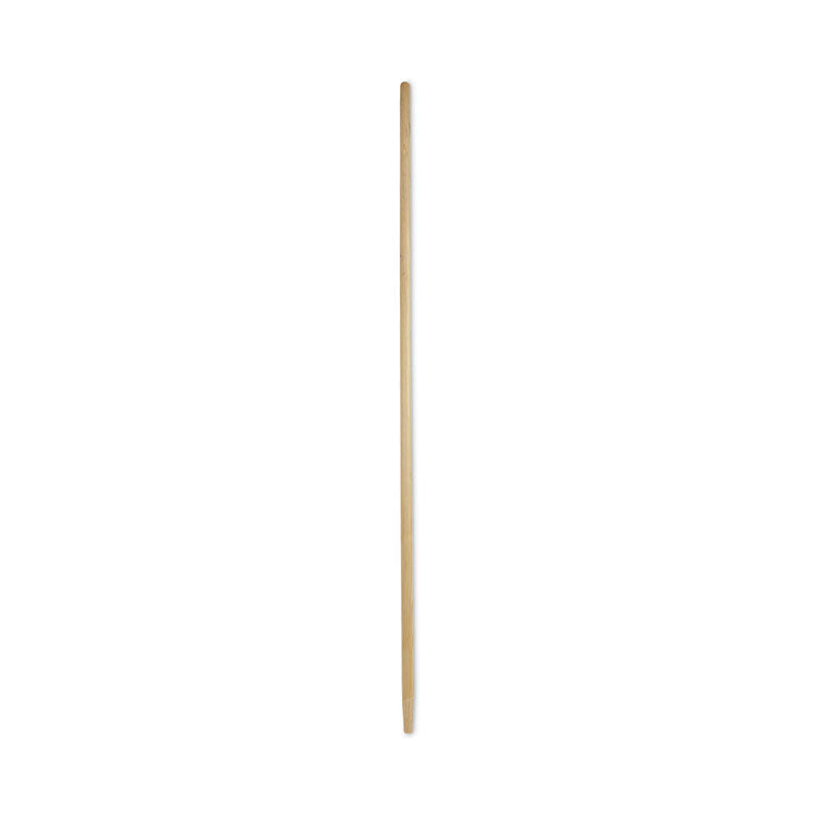 Tapered End Broom Handle, Lacquered Wood, 1.13" dia x 60", Natural