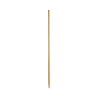 Tapered End Broom Handle, Lacquered Wood, 1.13" dia x 60", Natural