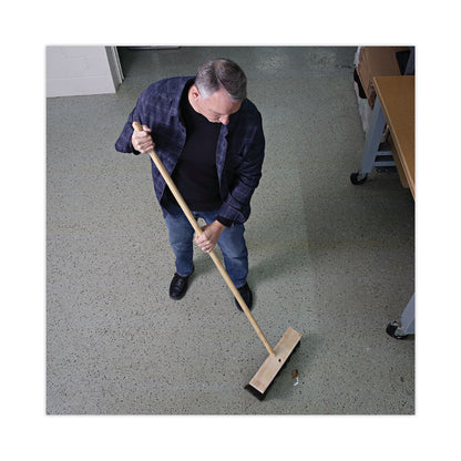 Tapered End Broom Handle, Lacquered Wood, 1.13" dia x 60", Natural