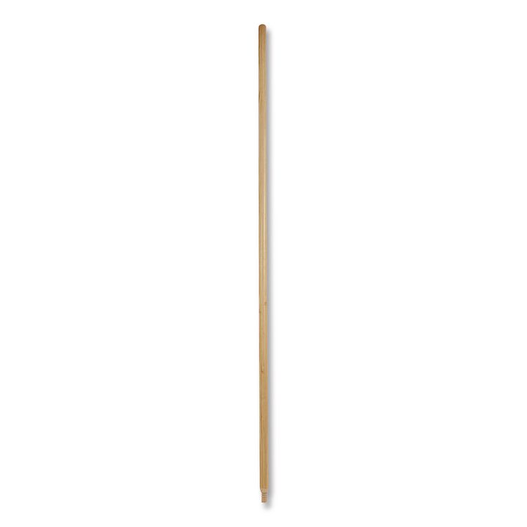 Heavy-Duty Threaded End Lacquered Hardwood Broom Handle, 1.13" dia x 60", Natural