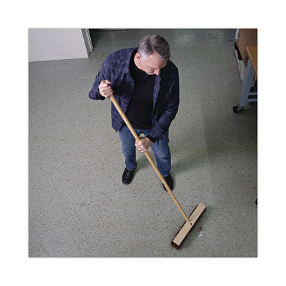 Heavy-Duty Threaded End Lacquered Hardwood Broom Handle, 1.13" dia x 60", Natural
