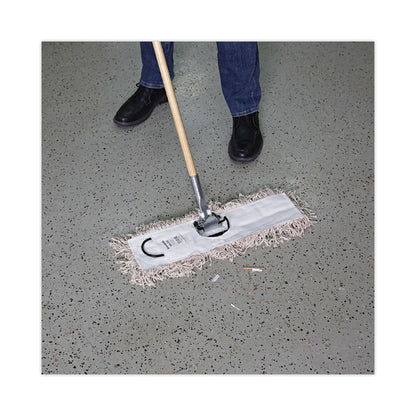Industrial Dust Mop Head, Cotton, 18 x 3, White