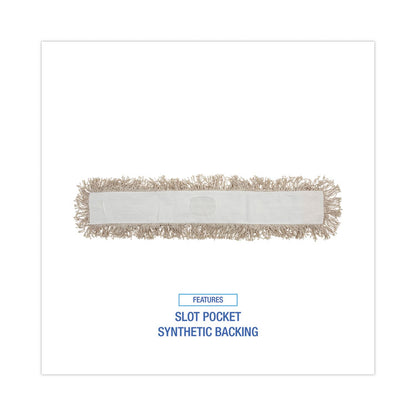 Industrial Dust Mop Head, Cotton, 36 x 3, White