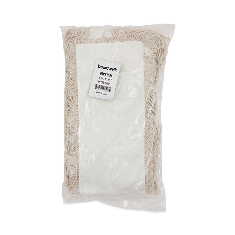 Industrial Dust Mop Head, Cotton, 36 x 3, White