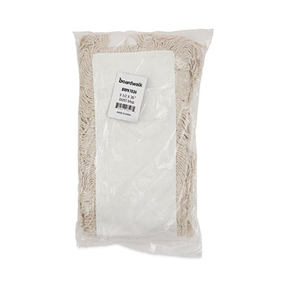 Industrial Dust Mop Head, Cotton, 36 x 3, White