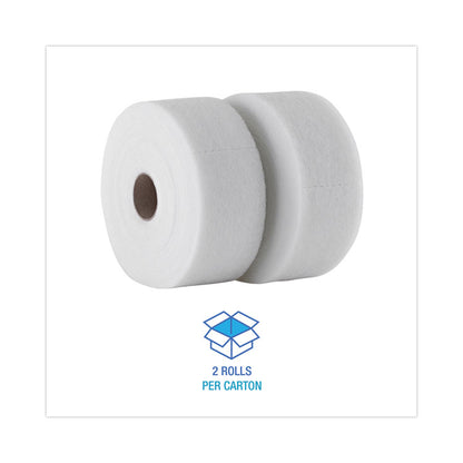 TrapEze Disposable Dusting Sheets, 5" x 125 ft, White, 250 Sheets/Roll, 2 Rolls/Carton