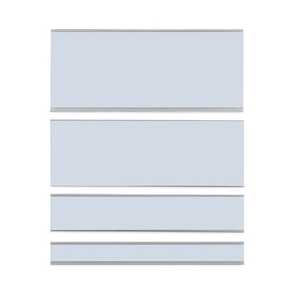 Clear Magnetic Label Holders, Side Load, 6 x 0.5, 10/Pack