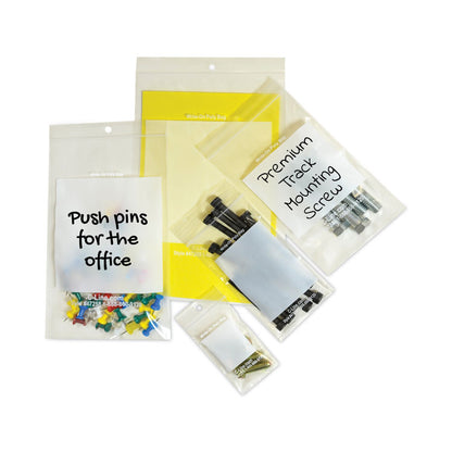 Write-On Poly Bags, 2 mil, 2" x 3", Clear, 1,000/Carton