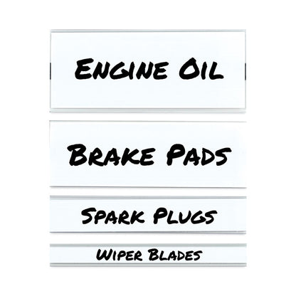 Clear Magnetic Label Holders, Side Load, 6 x 0.5, 10/Pack