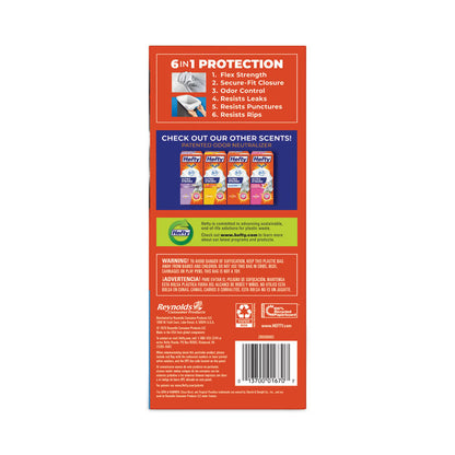 Ultra Strong Scented Tall Kitchen Bags, Drawstring, 13 gal, Clean Burst, 24.75" x 24.88", White, 80 Bags/Box, 3 Boxes/Carton