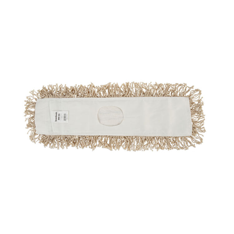 Industrial Dust Mop Head, Hygrade Cotton, 24 x 5, White