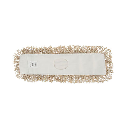 Industrial Dust Mop Head, Hygrade Cotton, 24 x 5, White