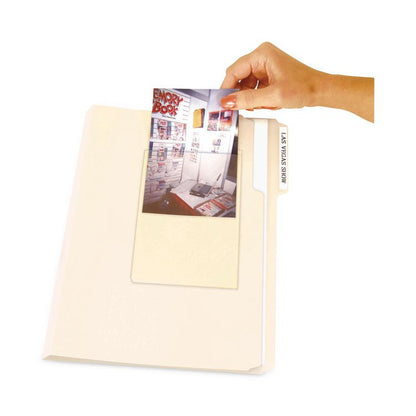 Peel and Stick Photo Holders, 4.38 x 6.5, Clear, 10/Pack
