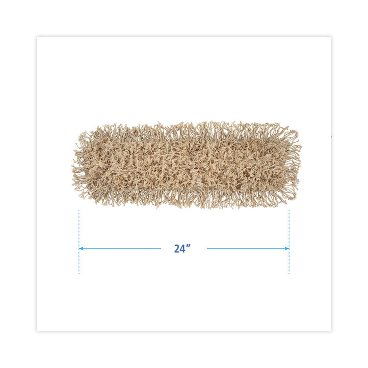 Industrial Dust Mop Head, Hygrade Cotton, 24 x 5, White