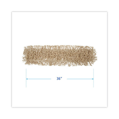 Industrial Dust Mop Head, Washable, Hygrade Cotton, 36 x 5, White
