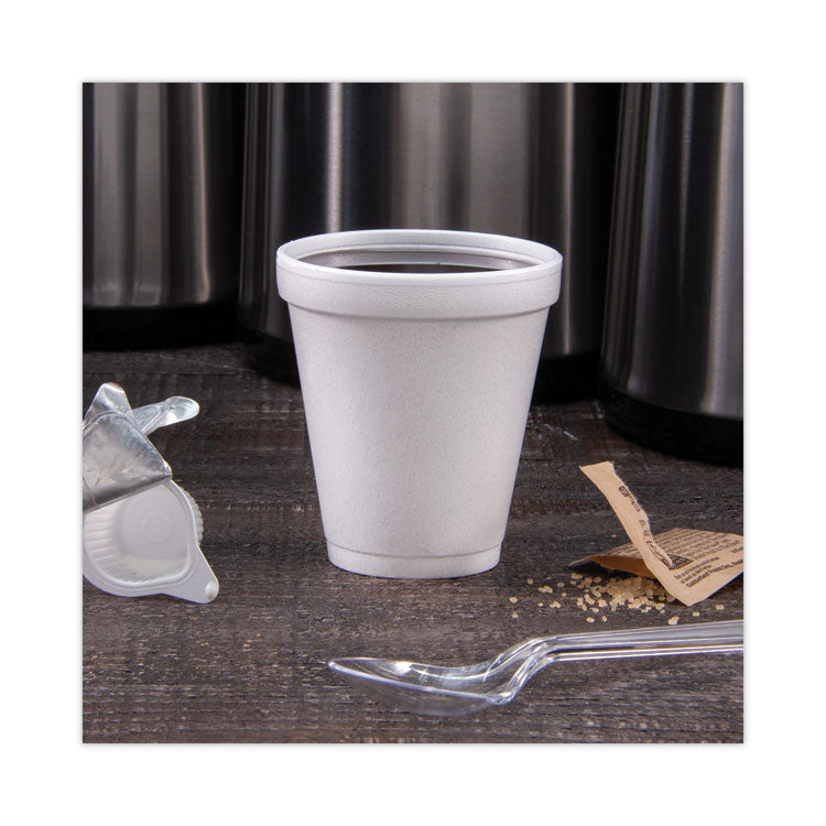 Foam Drink Cups, 8 oz, White, 25/Pack