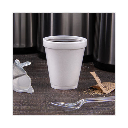 Foam Drink Cups, 8 oz, White, 25/Pack