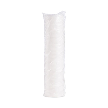 Plastic Lids for Foam Containers, Vented, Fits 3.5 oz to 6 oz, White, 100/Pack, 10 Packs/Carton