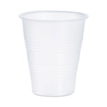 High-Impact Polystyrene Cold Cups, 7 oz, Plastic, Translucent, 100/Sleeve, 25 Sleeves/Carton