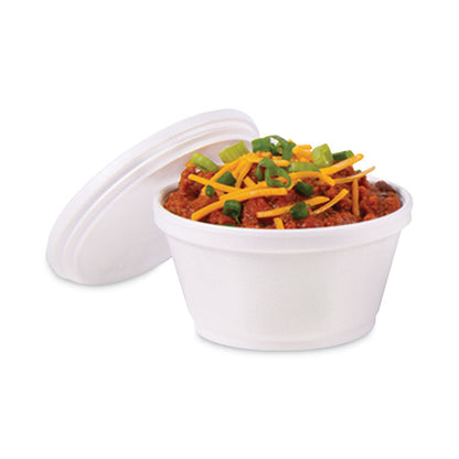 Foam Container, Extra Squat, 8 oz, White, 1,000/Carton