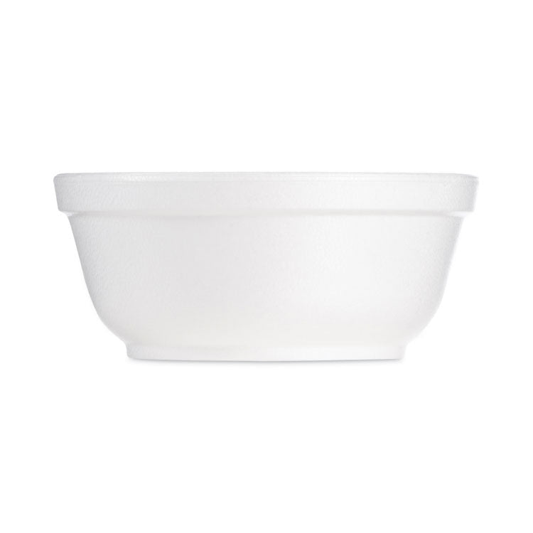 Insulated Foam Bowls, 8 oz, White, 50/Pack, 20 Packs/Carton