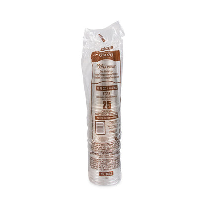 Ultra Clear PETE Cold Cups, 32 oz, Plastic, Clear, 300/Carton