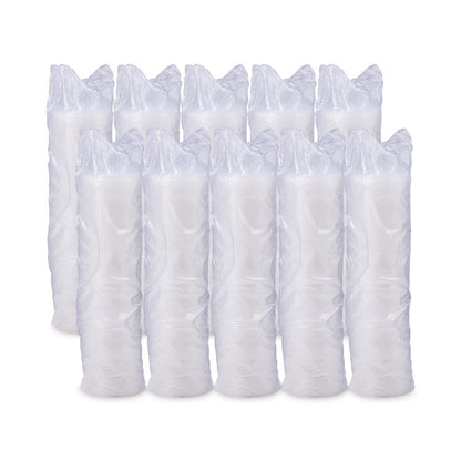 Lift n' Lock Plastic Hot Cup Lids, With Straw Slot, Fits 10 oz to 14 oz Hot Cups, Translucent, 100/Sleeve, 10 Sleeves/Carton