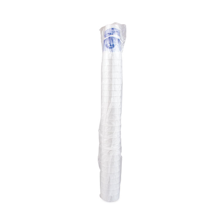 Horizon Hot/Cold Foam Drinking Cups, 20 oz, White/Blueberry, 25/Bag, 20 Bags/Carton