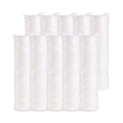Plastic Lids for Foam Containers, Vented, Fits 3.5 oz to 6 oz, White, 100/Pack, 10 Packs/Carton