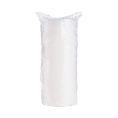 Plastic Lids for Foam Cups, Bowls and Containers, Flat, Vented, Fits 6 oz to 32 oz, Translucent, 100/Pack, 10 Packs/Carton