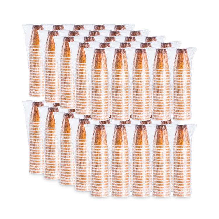 Fusion Escape Foam Hot/Cold Cups, 12 oz, Brown/Black, 1,000/Carton