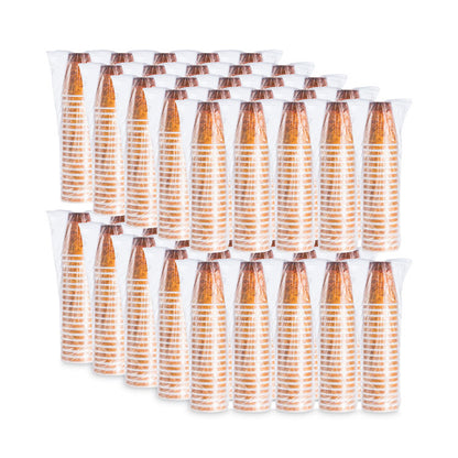 Fusion Escape Foam Hot/Cold Cups, 12 oz, Brown/Black, 1,000/Carton