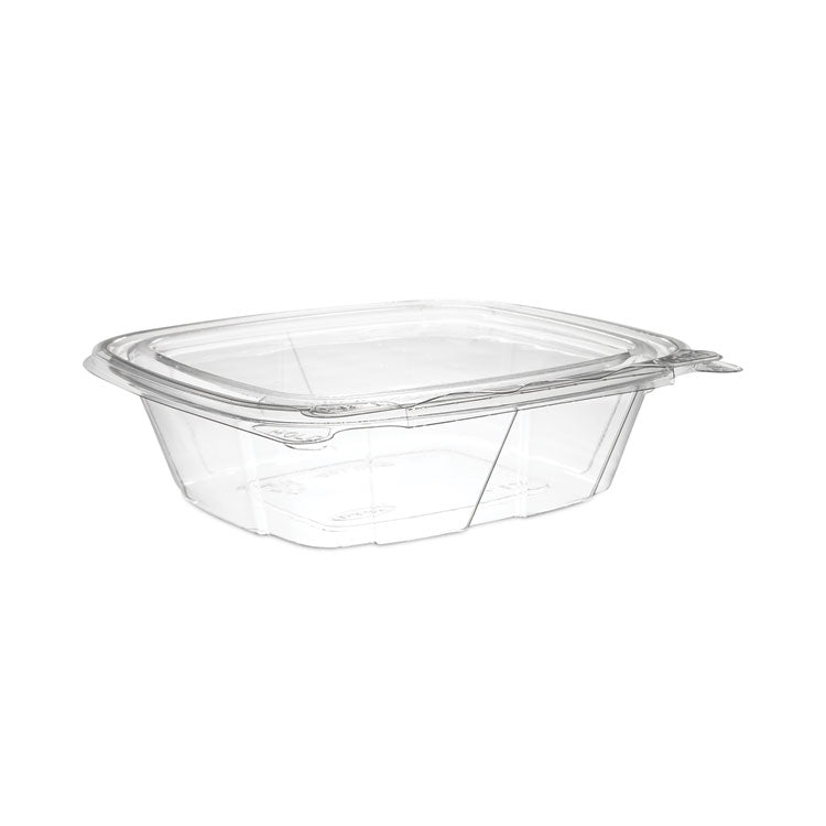ClearPac SafeSeal Tamper-Resistant/Evident Containers, Flat Lid, 12 oz, Clear, Plastic, 100/Bag, 2 Bags/Carton