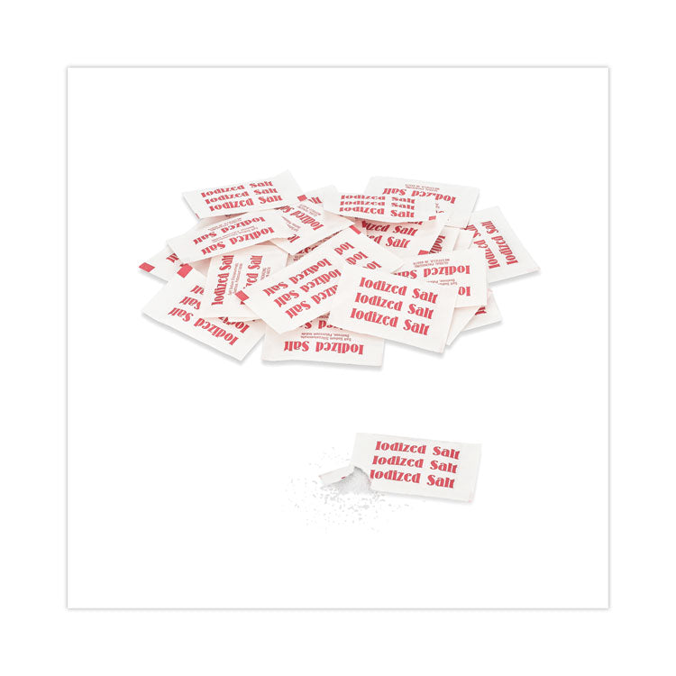 Iodized Salt Packets, 0.75 g Packet, 3,000/Box