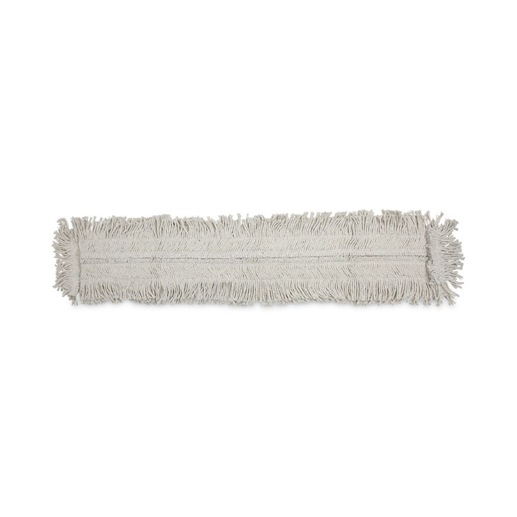 Disposable Dust Mop Head, Cotton/Synthetic Fibers, 48 x 5, White