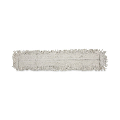 Disposable Dust Mop Head, Cotton/Synthetic Fibers, 48 x 5, White