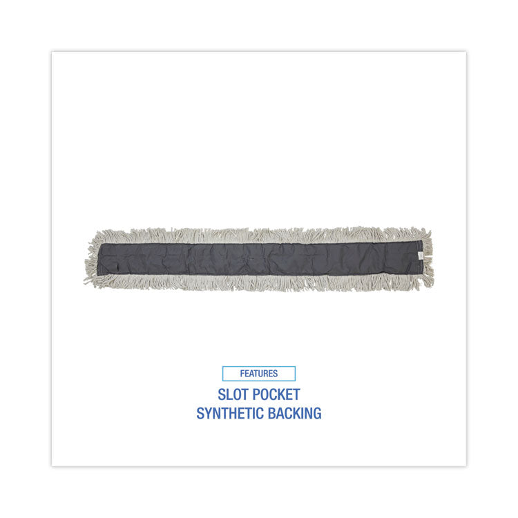 Disposable Dust Mop Head, Cotton, Cut-End, 60 x 5