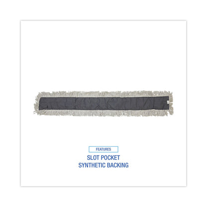 Disposable Dust Mop Head, Cotton, Cut-End, 60 x 5