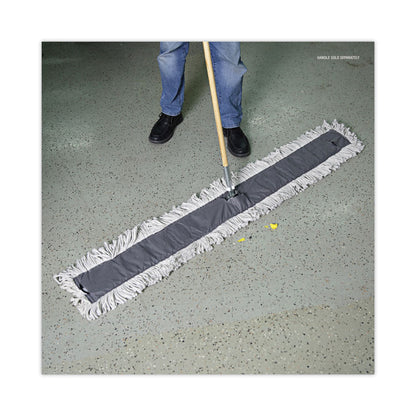Disposable Dust Mop Head, Cotton, Cut-End, 60 x 5