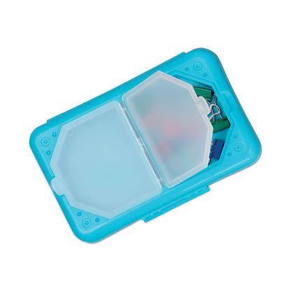 Storage Box, 3 Compartments, 8.25" x 5.43" x 2.43", Assorted Colors, 12/Carton