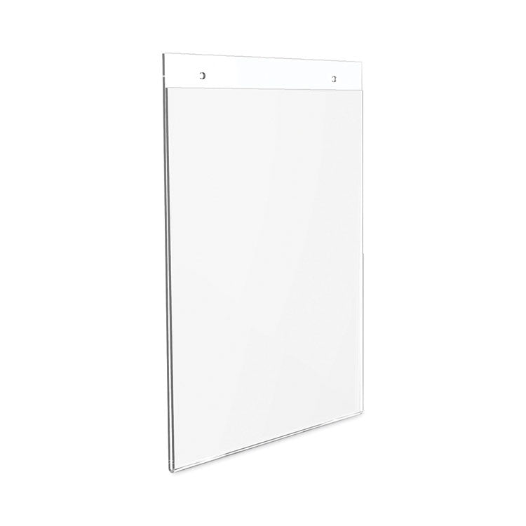Classic Image Wall-Mount Sign Holder, Portrait, 8.5 x 11, Clear